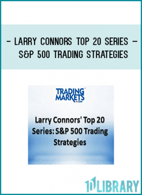Beginning in 2015, Larry Connors will be managing money on a full-time basis. Therefore, this summer will be the final time that he will be teaching his strategies and research to the public.