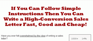 [WSO of the Day] Fast, Good and Cheap Sales Letter Formula