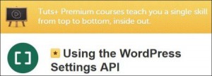Tutsplus-Using the WordPress Settings API