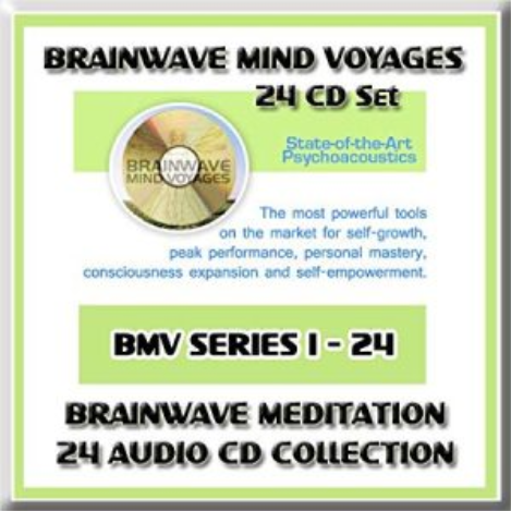 This BRAINWAVE MIND VOYAGES 24 CD SET includes the following BMV CDs: Lucid Dreaming, Astral Trance, Alpha Brainwaves, Theta Brainwaves, Delta Brainwaves, Tones, Astral Vibrations, Remote Viewing, Beta Brainwaves, Lucid Dream Cycle, Lucid Dreams Hypnosis