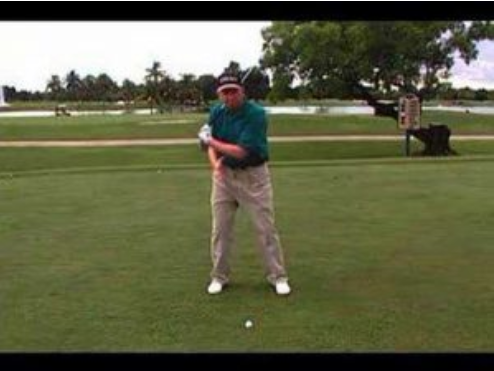 Jim McLean shows us how to do an eight step swing in this video. You start the swing in the "address" or universal position. The first step is to move the club three feet back from the ball in a uniform motion.