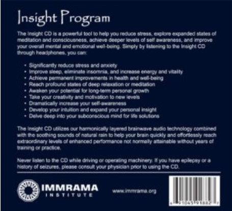 This time I wanted to tell about their Infinity Program. This brainwave audio program is designed to improve one’s intuition and unlock the innovation potential of the listener. Here’s what Immrama Institute wrote about Infinity Program on their site: