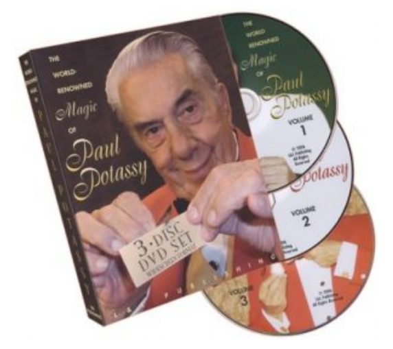 In this very special DVD set, you’re about to meet an extraordinary man and watch and learn the thoroughly entertaining and baffling material that came of his lifelong love affair with magic. Top-name magicians flew in from all over to witness this monumental event – Paul Potassy committing this material to video for the very first time – and you’re about to see why.