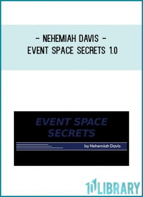 Event Space Secrets Academy Video Training( $2997)6 Weeks of live coaching with Nehemiah ($2997)Access to Event Space Academy & COGA Private Mastermind Community ( $997)