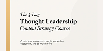 Regina Anaejionu – 3-Day Thought Leadership Content Strategy
