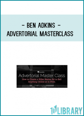 in this very special Bonus, Ben walks you through exactly how to apply the Advertorial Formula to help your Local Clients sell their Products and Services (even if it's really expensive).