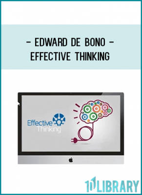 The course was written by Dr. Edward de Bono to provide a learning experience that will deeply influence your thinking. Giving you a rich