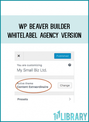 WP Beaver Builder - Whitelabel Agency Version