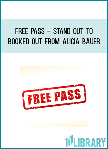 FREE PASS - STAND OUT TO BOOKED OUT from Alicia Bauer at Midlibrary.com